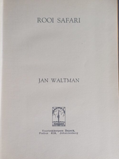 Rooi Safari – Jan Waltman secondhand book