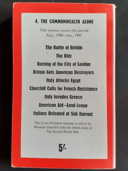 Winston Churchill – The Second World War: The Commonwealth Alone Vol 4 secondhand book