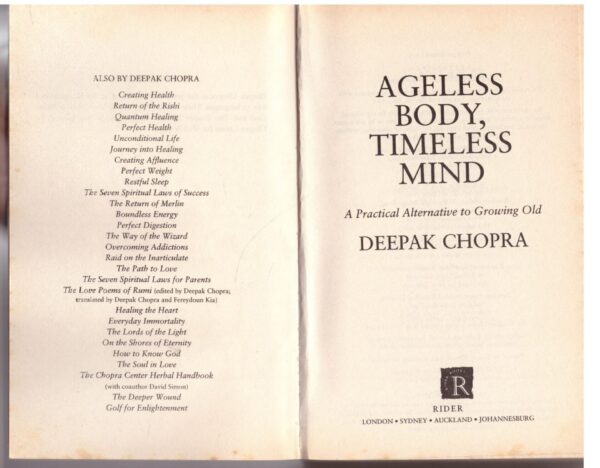 Ageless Body, Timeless mind - Deepak Chopra