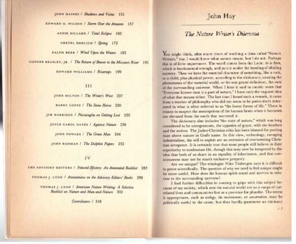 Antaeus, Issue 57: On Nature – Daniel Halpern secondhand book