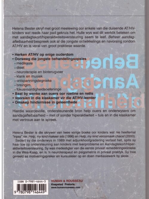 Beheer Aandagafleibaarheid – Helena Bester secondhand book