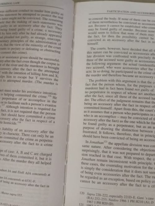 Criminal Law – CR Snyman secondhand book
