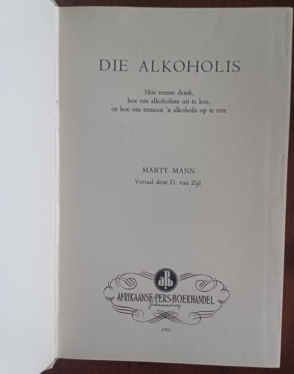 Die alkoholis – Marty Mann secondhand book