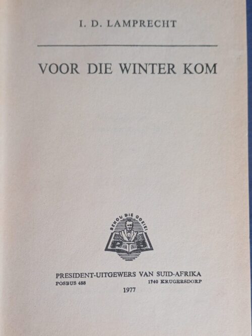 Voor Die Winter Kom – ID Lamprecht secondhand book
