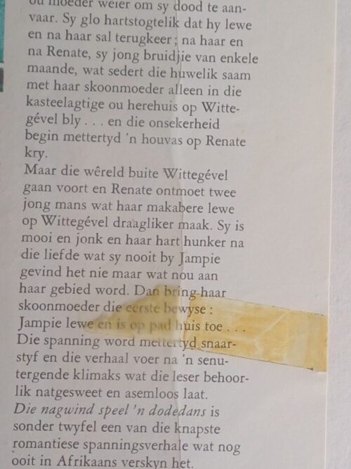 Die Nagwind Speel ‘n Dodedans – Vincent Van Der Westhuizen secondhand book
