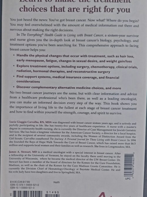 The Everything Health Guide To Living With Breast Cancer – L Carvallo, J Stewart secondhand book