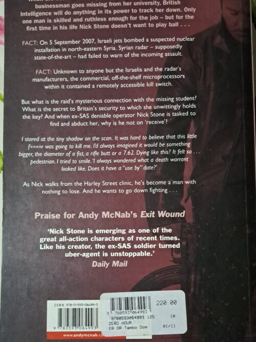 Zero Hour – Andy McNab secondhand book