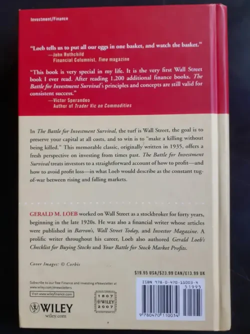 The Battle For Investment Survival – Gerald M. Loeb secondhand book