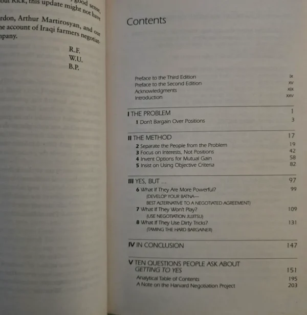 Getting To Yes - Roger Fisher & William Ury