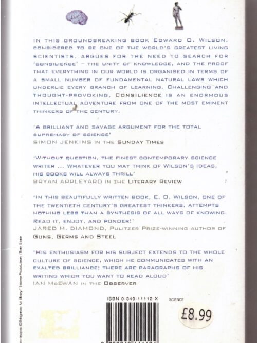 Consilience: The Unity Of Knowledge – Edward O. Wilson secondhand book