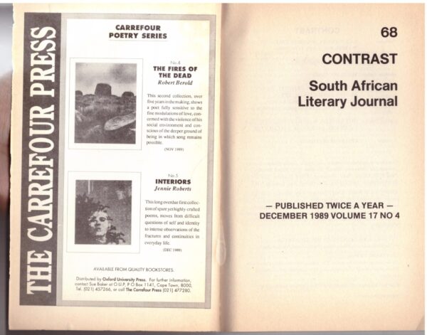 Contrast 68 – Volume 17, No 4, December 1989 secondhand book