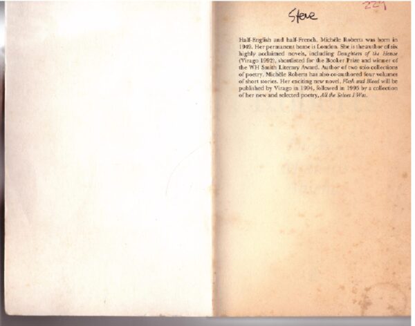 During Mother’s Absence – Michèle Roberts secondhand book