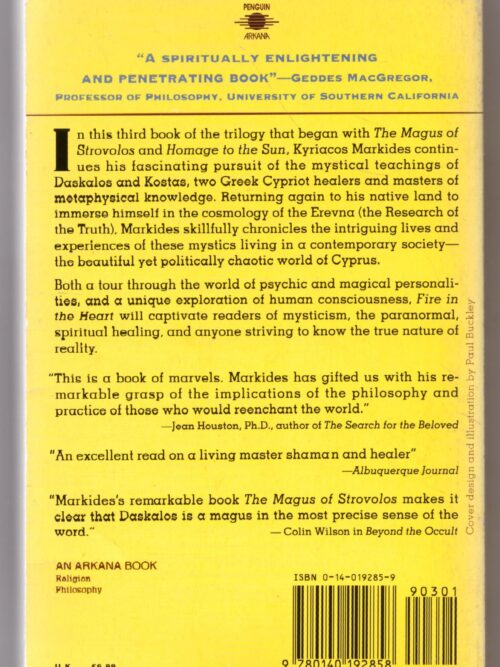 Fire In The Heart: Healers, Sages And Mystics – Kyriacos C. Markides secondhand book