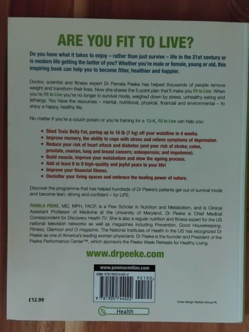Fit To Live – Dr Pamela Peeke secondhand book
