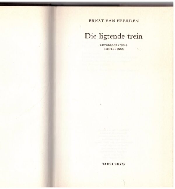 Die Ligtende Trein – Ernst Van Heerden secondhand book