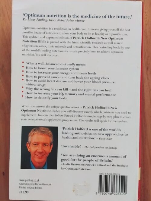 Patrick Holford’s New Optimum Nutrition Bible secondhand book