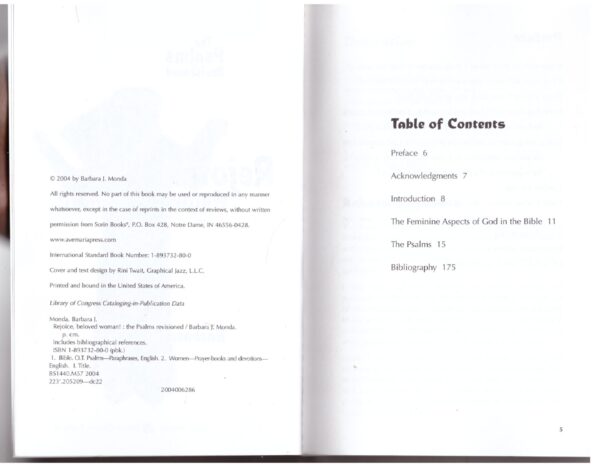 Rejoice, Beloved Woman!: The Psalms Revisioned – Barbara J. Monda secondhand book