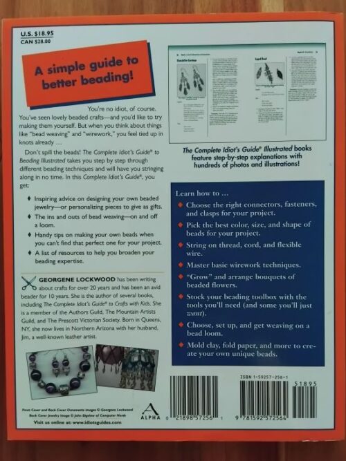 The complete idiot’s guide to beading, Illustrated secondhand book