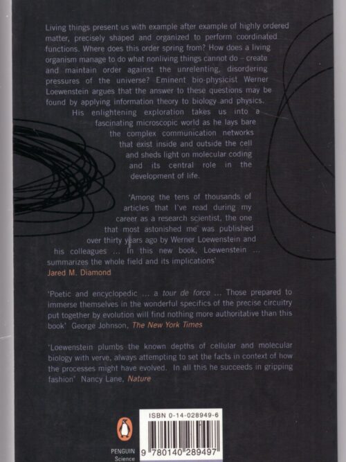 The Touchstone Of Life – Werner R Loewenstein secondhand book