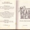 The Wisdom Of Dead Men – Oisin McGann secondhand book