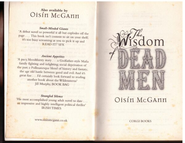 The Wisdom Of Dead Men – Oisin McGann secondhand book