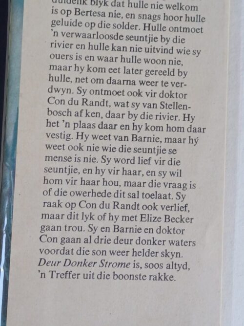 Deur Donker Strome – Hannah Du Plessis secondhand book