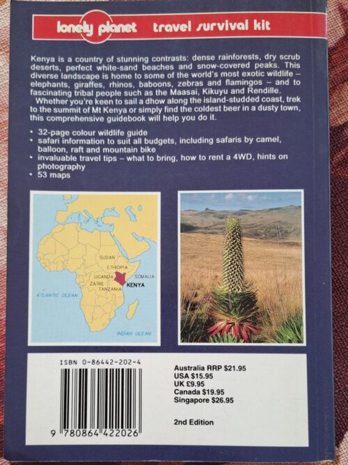 Kenya: Travel Survival Kit – Hugh Finlay & Geoff Crowther secondhand book