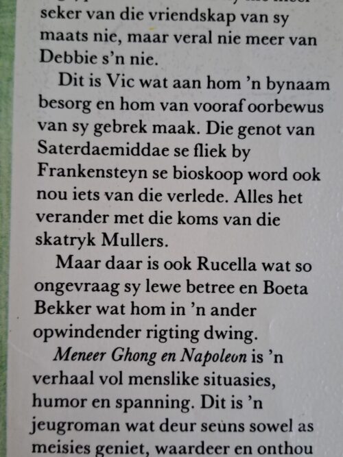Meneer Ghong En Napoleon – Jan Combrink secondhand book