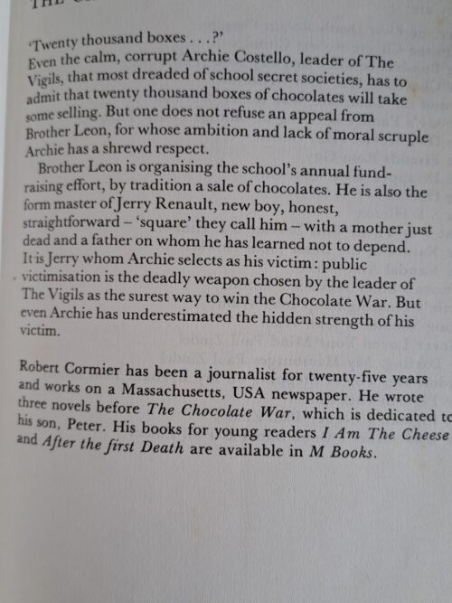 The Chocolate War – Robert Cormier secondhand book