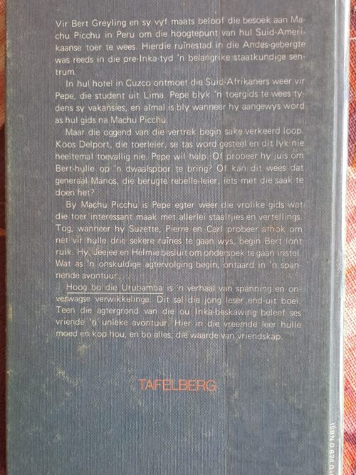 Hoog Bo Die Urubamba – Johan Bekker secondhand book