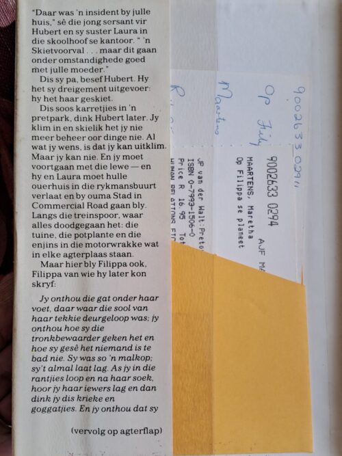 Op Filippa Se Planeet – Maretha Maartens secondhand book