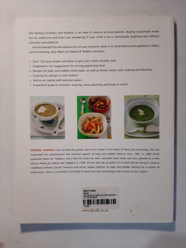 Easy Meals For Babies & Toddlers – Deirdre Randall secondhand book
