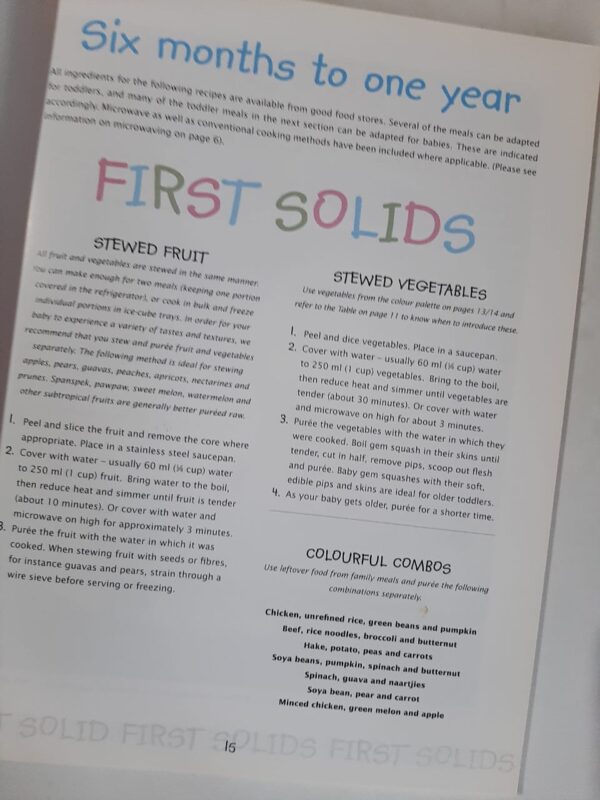 Easy Meals For Babies & Toddlers – Deirdre Randall secondhand book