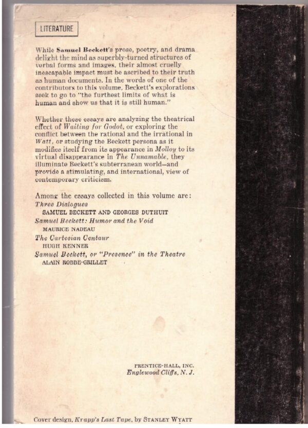 Samuel Beckett: A Collection Of Critical Essays - Martin Esslin