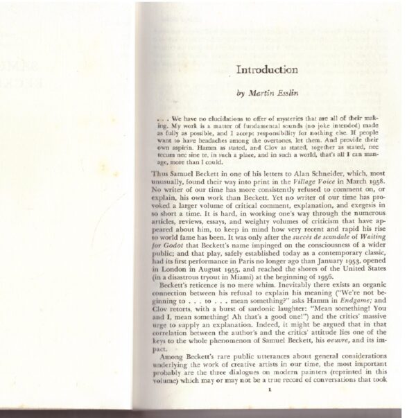 Samuel Beckett: A Collection Of Critical Essays - Martin Esslin