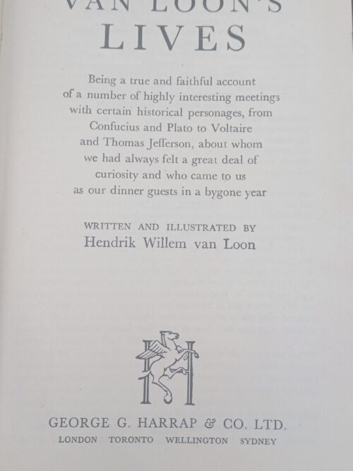 Van Loon’s Lives – Hendrik Willem Van Loon secondhand book