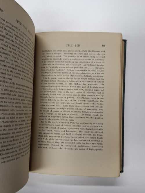 Primitive Society – Robert H. Lowie secondhand book