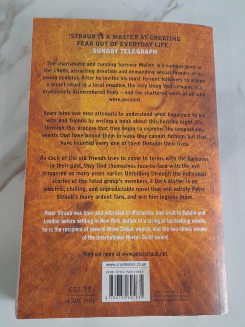 A Dark Matter – Peter Straub secondhand book