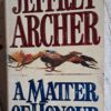 A Matter Of Honour – Jeffrey Archer secondhand book