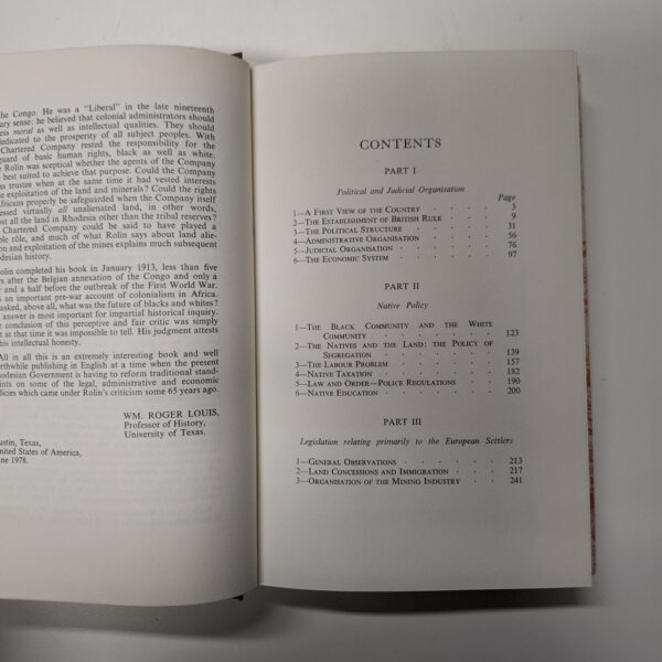 Rolin’s Rhodesia – Henri Rolin secondhand book