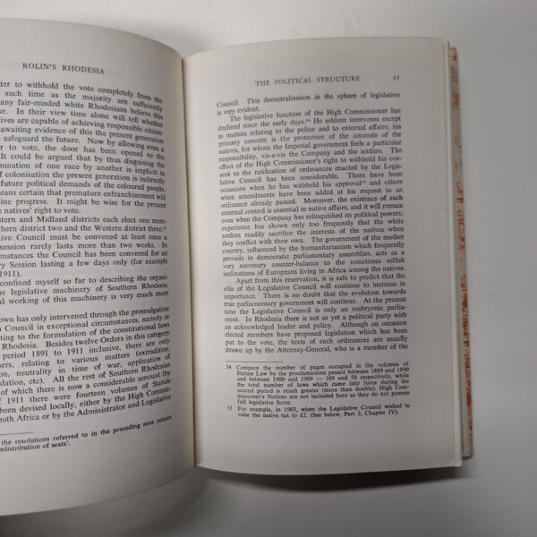 Rolin’s Rhodesia – Henri Rolin secondhand book
