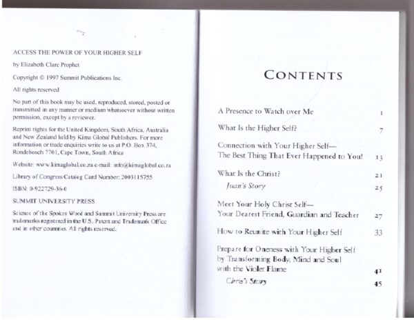Access Your Higher Self-4 Access Your Higher Self – Elizabeth Clare Prophet secondhand book