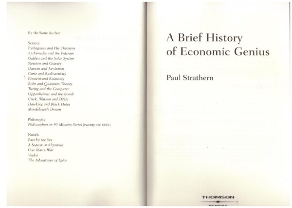 A Brief History Of Economic Genius – Paul Strathern secondhand book