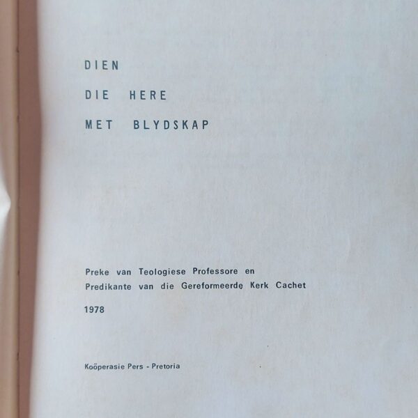 Dien Die Here Met Blydskap