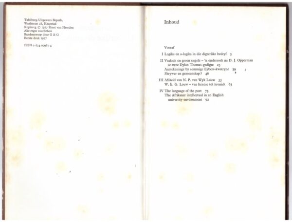 Digterlike Diagnose -- Ernst Van Heerden