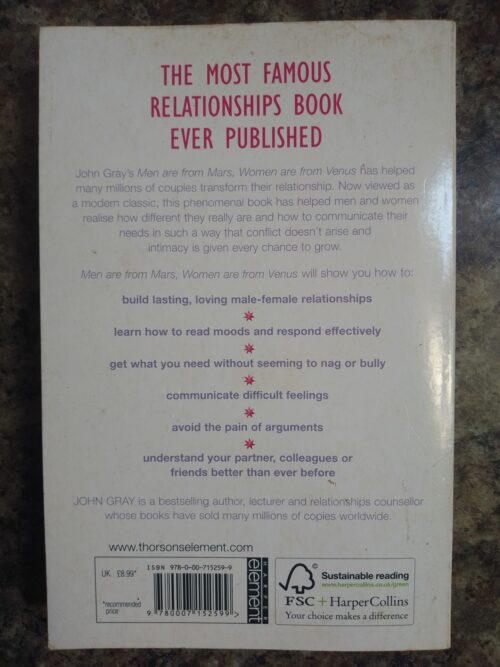 Men Are From Mars Women Are From Venus – John Gray secondhand book