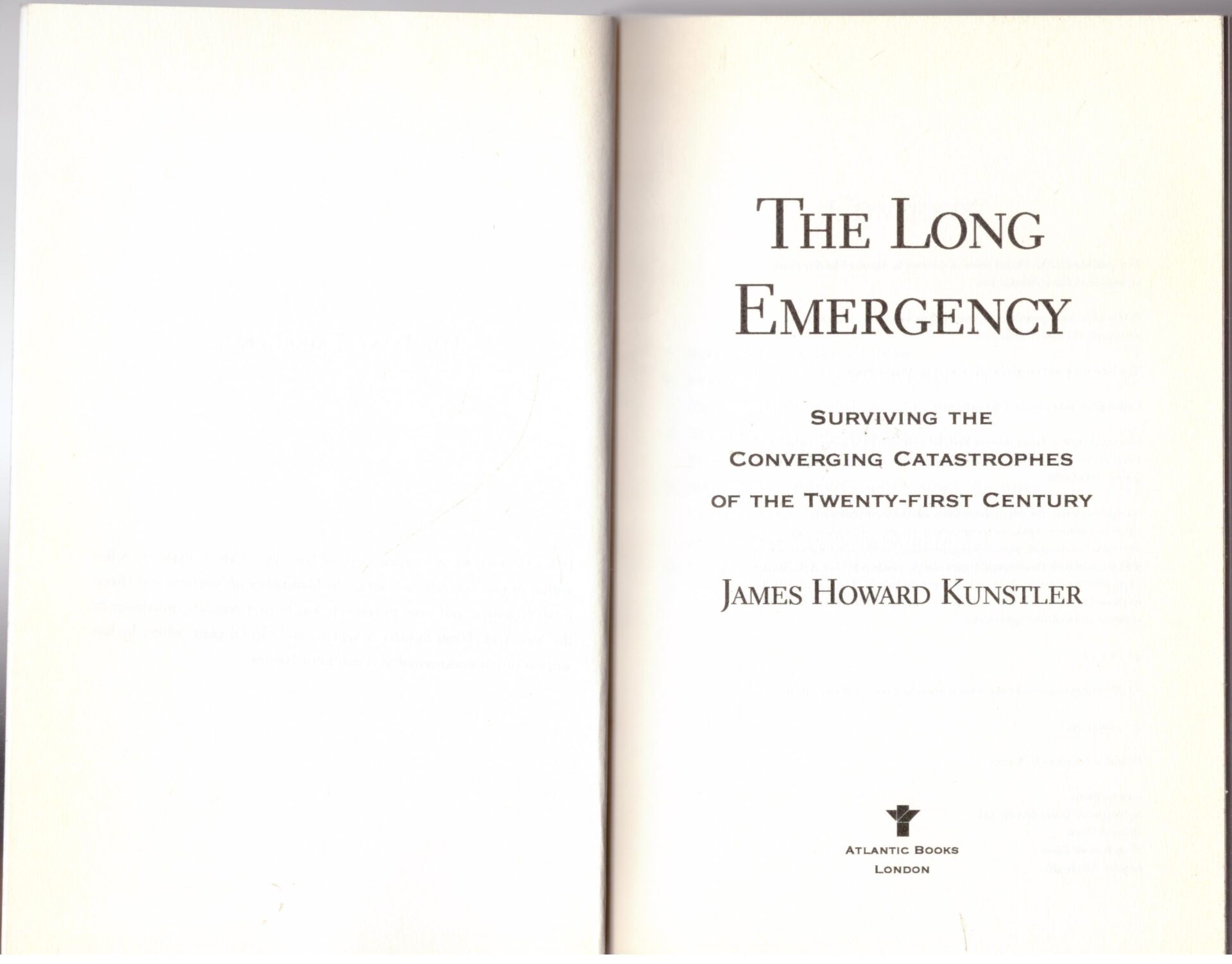 The Long Emergency - James Howard Kunstler