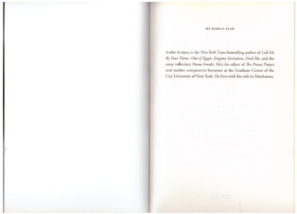 My Roman Year - André Aciman