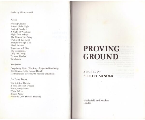 Proving ground5 Proving Ground — Elliott Arnold secondhand book