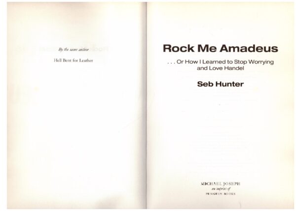 Rock Me Amadeus – Seb Hunter secondhand book